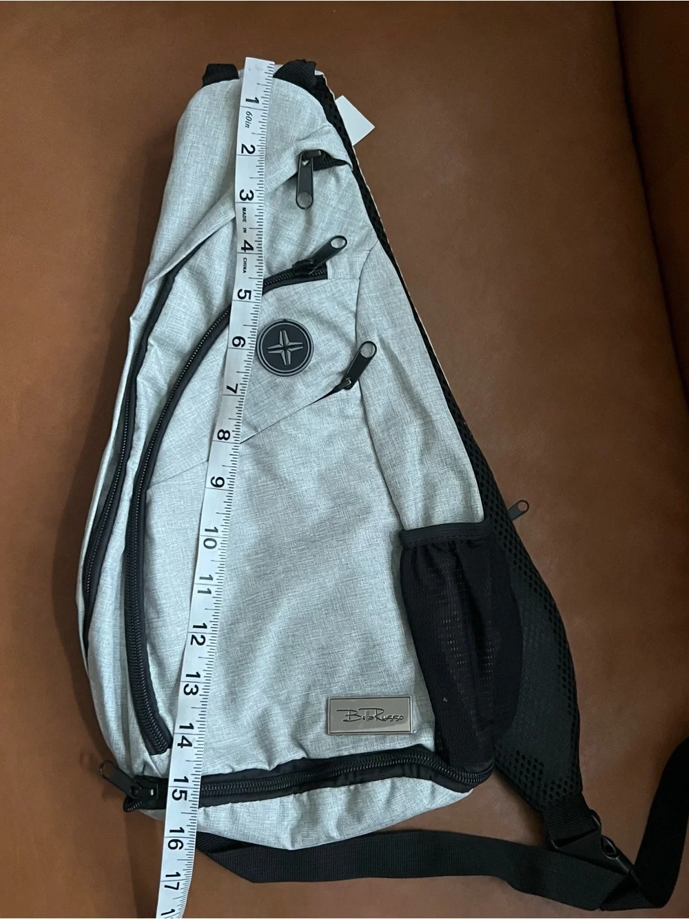 Bella Russo heather gray Light Gray Casual Crossbody Sling Bag Backpack NWT